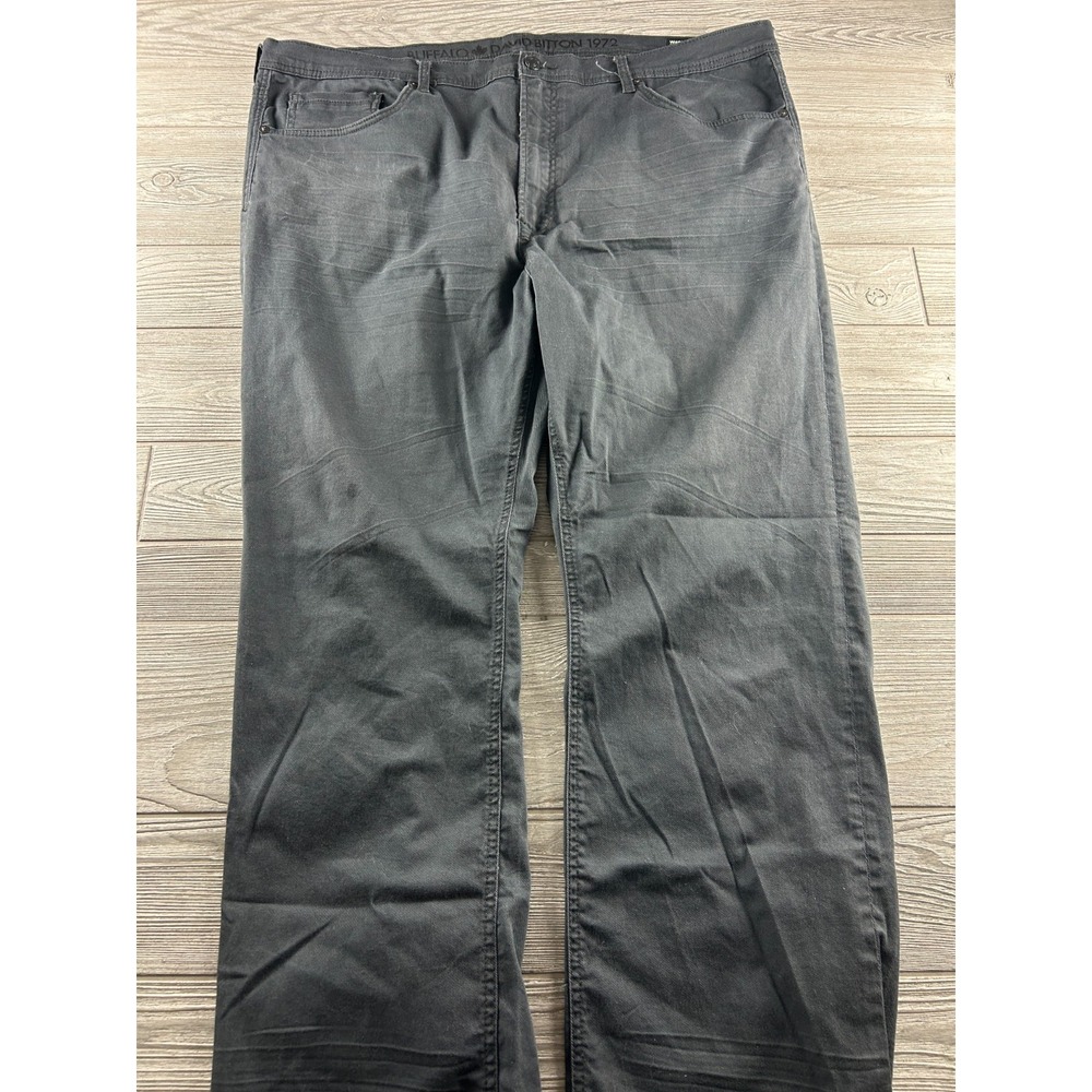 Buffalo David Bitton Six-X Mens Black Straight Stretch Pants Size 46X32